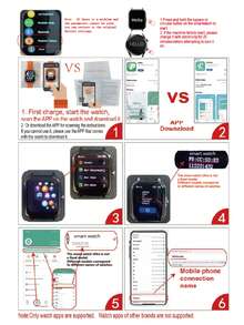 ZhiKexing Set Kombo Smartwatch Olahraga + Earbud Nirkabel, Layar HD 1,83 Inci, Baterai 260mAh dengan Lampu LED, Mendukung Panggilan Nirkabel, Pemutaran Musik, Notifikasi Pesan, Smartwatch dengan Kalkulator, Alarm, dan Fungsi Multi Lainnya, Kompatibel dengan Sistem Android dan iOS, Desain Modis dan Modern, Hadiah Ideal untuk Pria, Wanita, Pasangan, atau Orang Tua. - View 7