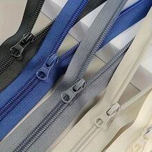10 Pcs Multi-Color Nylon Resin Zippers #5, Self-Locking Single Pull Tab Zippers, Various Sizes, Smooth Sliding Sewing Accessories, Suitable For Pockets, Cushions And Bags - 5# Nylon - View 5