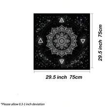 1pc Mandala Tarot Cloth Black Starry Sky 4 Elements Symbols Altar Tablecloth, Wicca Divination Tarot Card Mat Witchcraft Spiritual Reading Cloth For Tarot Oracle Cards Decor - Multicolor - View 10