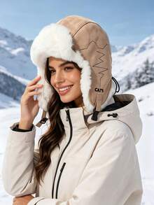 Winter Thermal Lined Warm Riding Outdoor Aviator Hat Unisex Ear Protection Hiking Skiing Flight Cap Holiday Birthday Gift - Multicolor - View 5