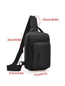 Men's Multi-Pocket Chest Bag, Wear-Resistant Waterproof Crossbody Shoulder Bag, Large Capacity Lightweight Portable Small Bag, Suitable For Students, Daily Commute, Short Trips, Travel, Outdoor Cycling, Shopping, Organizing Personal Items - A - View 3