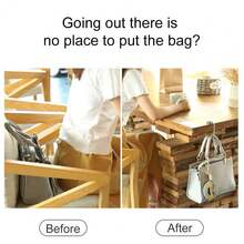 1 Pc White Rhinestone Purse Hook Foldable Handbag Hanger Bling Bag Holder Folding Table Desk Hook Crystal Style Purse Hanger Sparkling Decorative Purse Holder Portable Bag Hanger Handbag Hook For Table Desk Restaurant Office Home Party Bar - Multicolor - View 8
