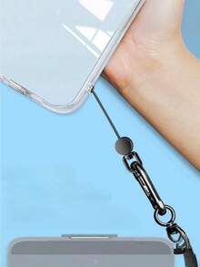 2Pcs 360 Degree Rotatable Mobile Phone Lanyard Strong Metal Short Strap Small Rope End With Ring Buckle Anti Lost Key Chain Durable Phone Accessory Portable Wrist Strap Connector For Cell Phone Keychains Small Gadgets - Multicolor - View 5