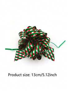 16/1pc Christmas Pull Bows, 16 Styles Holiday Pattern Plastic Gift Wrapping Ribbon Bows, Suitable For Gift Wrapping, Christmas Tree Decoration, Gift Box Decoration, Wreath Accents And Christmas Home Party Decoration - One Size Fits All - View 11