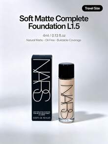 NARS-4ml-Travel Size Foundation L1.5 Tahan Lama, Menutupi Minyak, Mengontrol Minyak, Tidak Pudar, Hasil Akhir Alami - 4ml - Ukuran Perjalanan - View 1