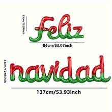 2/4pcs Spanish Christmas Banner Foil Balloons, Suitable For Christmas Decoration, Christmas Party Setup, Christmas Celebration, Indoor Atmosphere Decor - Spanish Christmas Banner - View 11