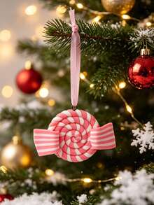 1pc Multicolor Fashionable Cute Soft Clay Heart Lollipop Christmas Tree Pendant, Suitable For Christmas Gift For Best Friends, DIY Jewelry Handmade Craft, Necklace, Earring, Keychain Making - Multicolor - View 16