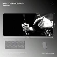 Extra Large Gaming Mouse Pad, Sword Pattern Desk Mat, Black And White Sword Design, Non-Slip Rubber Base, Washable Office Gaming Mouse Pad, Precision Edging, Suitable For Gaming, Computer And Office Use - View 3