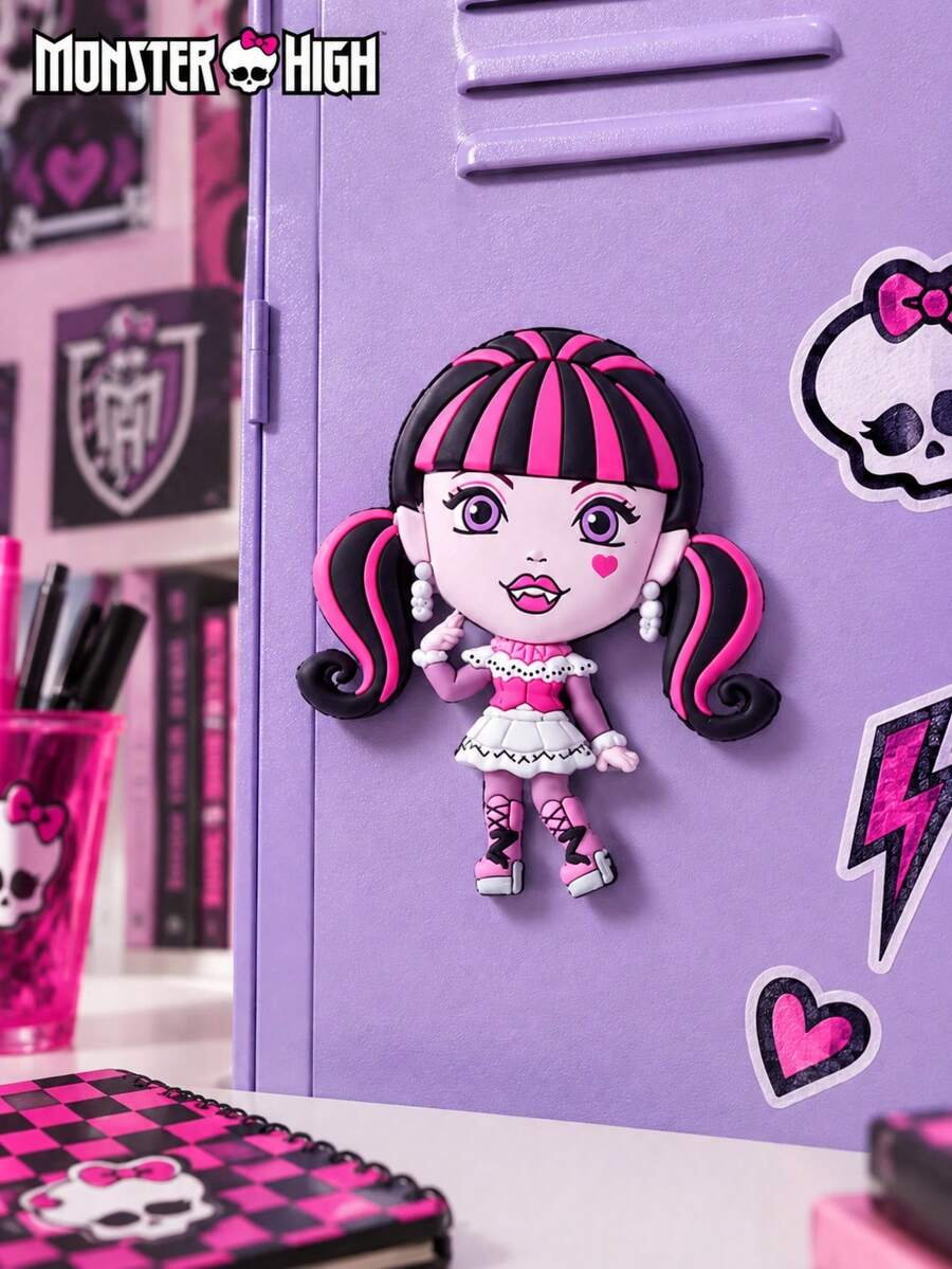 Monogram 1PC Monster High Officially Licensed 3D Soft Rubber Fridge Magnet Cute Character Decorative Magnet For Refrigerator Locker Cabinet Stylish Collectible Accessory Ideal Gift For Monster High Fans - Monster High - View 1