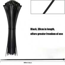 20PCS Small Size More Convenient To Prevent Waste. Suitable For Home, Office, Gardening, Tool Room, Workshop Cable Management, Indoor And Outdoor Use, Flexible And Crack-Resistant. - Black 20pcs - View 5