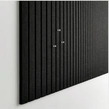 6pcs Large Soft Cork Board Office Use Black Felt Board Alternative - Strip Board Wall Panel, Felt Bulletin Board Sticker Office Wall Decor, Office Use Pin Board Wall Storage Organizer - Multicolor - View 8