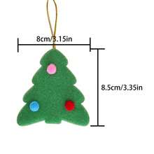 Felt Christmas Tree Hanging Ornament Set, Santa Claus Reindeer Snowman Snowflake Christmas Tree Candy Cane Pendants, Gold Rope Sequin Bow Christmas Tree Decorations, Holiday Home Decor, New Year Gift - Multicolor - View 10