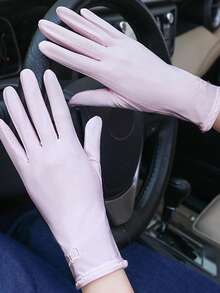 1 Pair Women's Summer Sun Protection Gloves, UV Resistant Thin Design, Anti-Slip Touchscreen For Driving, Cycling And Electric Scooter - A - View 8