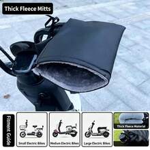 1 Pair Winter Warm Motorcycle Gloves - Thickened PU Material, Strong Warmth, Easy To Wear, Suitable For Electric Bicycles, Motorcycles, Scooters, Suitable For All-Weather Winter Riding, Keep Hands Warm, Resist Cold Wind, Universal Design, Fits Most Motorcycles. - Multicolor - View 7