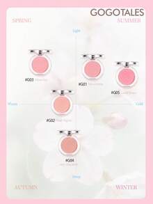 GOGO TALES Huajian Glow Solid Color Blush, Mencerahkan, Membentuk Kontur dan Memperluas Warna, Perona Pipi Kontur 3D Saturasi Rendah, Bedak Perona Pipi Highlighter dan Kontur, Cocok Untuk Pemula GOGOTALES - #G01 Merah Muda Persik - View 8