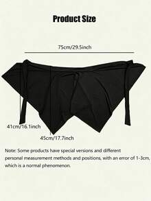 1pc Women's Smooth Quick-Dry Lightweight Sun Protection Adjustable Shawl Waist Belt Scarf, Sports Basic Skirt, Anti-Embarrassment Anti-Glare - Black - View 5