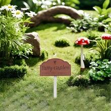 Fantasy Fairy Garden Sign - Handmade Wooden Garden Marker, Exquisite Fairy Design, Indoor/Outdoor Use, Durable And Weather-Resistant, Suitable For Fairy Gardening Enthusiasts - One Size - View 4
