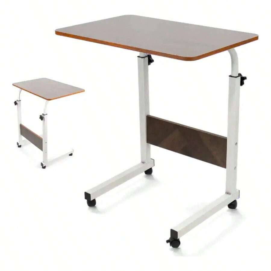 Roller Computer Table - Light Brown - View 1