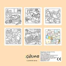 GDTME Naughty Cat New 2027 Theme Coloring Book, 20*20cm Square Format, Thick Outline Lines, Easy To Color. 24 Pages Total, Featuring Cute Daily Scenes Of Mischievous Kittens Playing, Making Trouble And Resting At Home, Soft And Adorable Art Style. Suitable For 14+ Teens For Leisure And Stress Relief, A Unique Creative Coloring Gift. - LJ-272 (Naughty Kitten) With Paper Mat - View 10