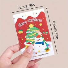 4PCS Christmas Mini Notebooks - Random Styles - Includes Snowman, Santa Claus, Christmas Tree Patterns, Christmas Theme Pocket Notebooks, Holiday Party Gifts, Christmas Creative Gifts, Portable Notebooks - A - View 2