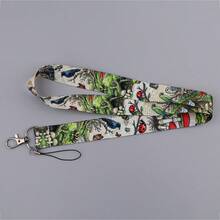 1 Piece Vintage Forest Mushroom Animal Print ID Card Holder With Lanyard, Owl Crow Parrot Frog Badge Holder, Student Office Work Card Cover Gift - Multicolor - View 9