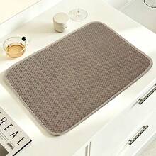1pc Large Dish Drying Mat, Microfiber Dish Drainer Mat, Foldable, Super Absorbent, Quick Dry, Suitable For Kitchen Countertop, Tableware, Sink, Coffee Machine, Dish Rack, Pet Food Bowl, Dish Drying - Multicolor - View 17