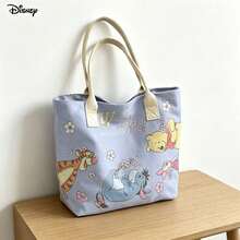 Miniso Tas Laptop Bahu Genggam Disney Winnie The Pooh, Tas Bahu Motif Beruang dan Teman-Temannya yang Lucu untuk Penggunaan Sehari-hari - Berwarna merah muda - View 3