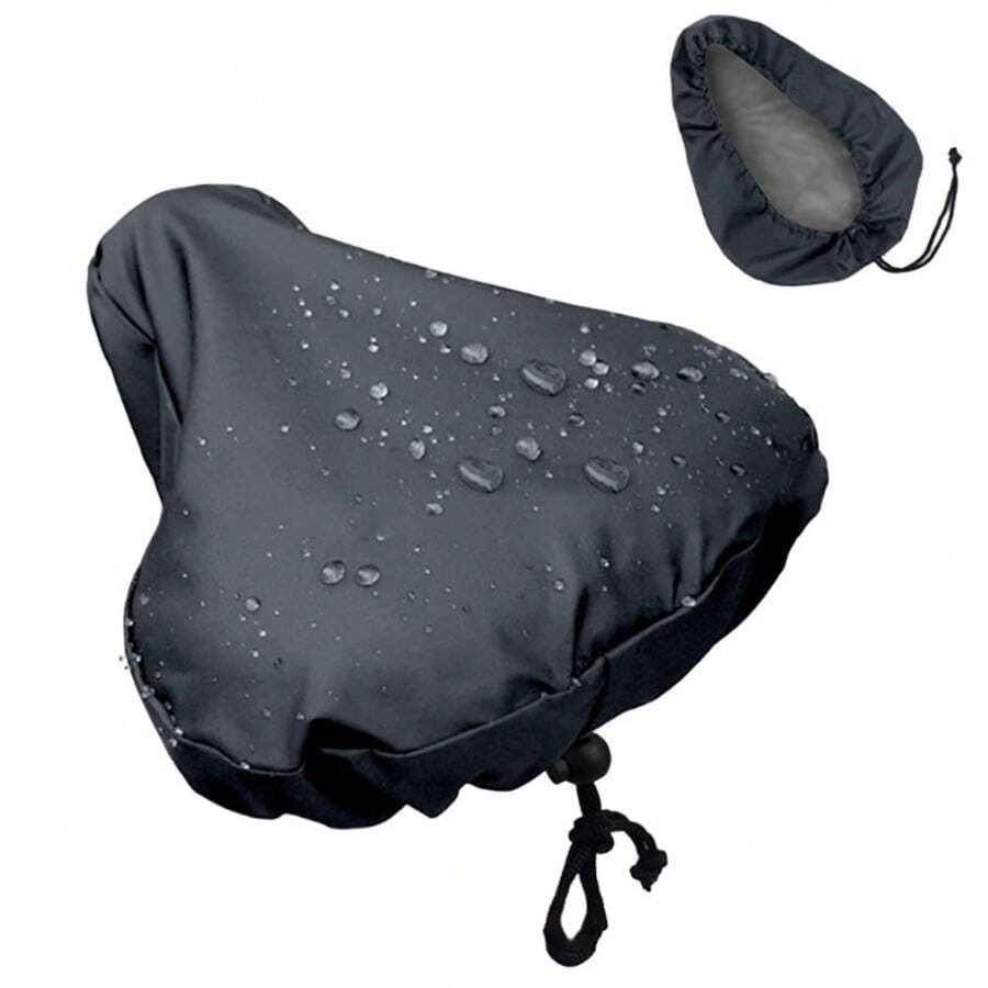 1pc Universal Waterproof Dustproof Rainproof Bicycle Seat Cover With Drawstring For Outdoor Mountain Bike Road Bike - Multicolor - View 1
