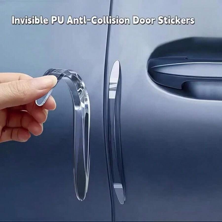 1pc Set Quiet Luxury Clear Invisible Car Door Edge Protector, Heavy-Duty Self-Adhesive Impact & Scratch Resistant Trim, Universal Automotive Exterior Accessory, Premium Curated Gift For Car Enthusiasts