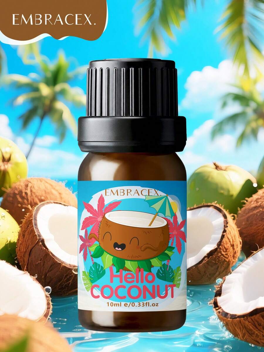 EMBRACEX. 10ml Coconut Oil, Coconut Fragrance, Coconut Scent, Coconut Wax Candle Making, Women's Summer Car Air Freshener, Reed Diffuser Oil, Home Decor Fun Gift Reed Diffuser Oil
