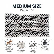 Extra Large Pet Cat Dog Bed, Warm Pet Bed For Autumn/Winter, Thick Comfortable Sleeping Mat, Home Living Room Floor Mat, Pet Resting Pad, Multiple Sizes Available, Suitable For Small, Medium And Large Dogs - Black and White - View 5