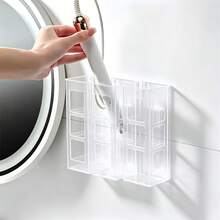 Curling Iron Storage Box, Practical Storage Rack, Hair Dryer Holder, Suitable For Bathroom And Bedroom, Can Be Wall-Mounted On Cabinet Doors, Straightener Storage Box, Compartment Storage, Perfect For Organizing Clutter - Multicolor - View 12