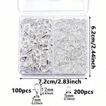 150/300pcs,50/100pcs Lobster Clasp 100/200pcs Open Jump Rings DIY Jewelry Connector Necklace Anklet End Accessories, Used For Jewelry Making Accessories And Bracelet Necklace Ornament Making - DIY Accessories - View 10