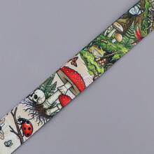 1 Piece Vintage Forest Mushroom Animal Print ID Card Holder With Lanyard, Owl Crow Parrot Frog Badge Holder, Student Office Work Card Cover Gift - Multicolor - View 8