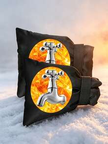 1/2pcs Outdoor Faucet Winter Pipe Protector,Waterproof And Frostproof. Reusable Protector Suitable For Garden Decor Outdoor, Home Faucet Protection Devices, Outdoor Gardening Accessories, And Gardening Tools.Garden Accessories,Christmas House Decor - A - View 4