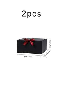 10/5/2pcs Kotak Hadiah Hitam dengan Tutup dan Pita, Cocok untuk Acara Pengiring Pengantin, Pernikahan, Acara Menyambut Bayi, Berbagai Pesta, Hari Valentine, Ulang Tahun, Kerajinan DIY, Penyimpanan Kosmetik, dan Dekorasi Wisuda - hitam - View 7