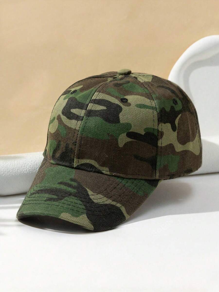 1pc Unisex Camouflage Baseball Cap Outdoor Travel Sports Casual Trucker Hat - Multicolor - View 1