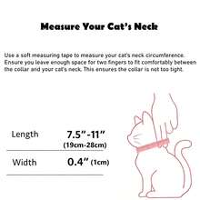 Breakaway Cat Collar For Boy And Girl Cats, With Removable Bell And Charms, Christmas Plaid Polka-Dot Red Kitten Collars, Pink Stars Patterned - Red - View 2