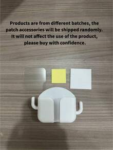 2pcs Adhesive Wall Mount Holder - No Drilling Required, Fashion White Plastic, Multi-Purpose Phone And Other Storage Rack - Perfect For Bedroom, Living Room, Kitchen And Home Organization, Mobile Accessory Management, Bathroom Storage | Minimalist Design, Space-Saving - Multicolor - View 11