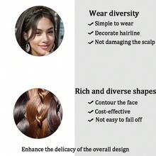 Fluffy Handmade Woven Fishbone Braid Headband, Wide-Edge High-Temperature Silk Fashion Hair Clip, Multi-Color Sweet Style - Multicolor - View 5