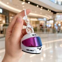 1pc Motorcycle Helmet Keychain, Creative Keychain Accessory, Bag And Wallet Decoration Accessory, Ideal Birthday Gift, Holiday Gift, Party Favor - Multicolor - View 12
