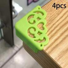 4pcs Hollow Floral Pattern Soft Corner Protectors, Suitable For Table Corner Protection - And Stylish Desktop Decoration - A - View 13