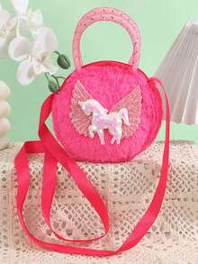 1pc Cute Colorful Unicorn Crossbody Bag – Creative Cartoon Crossbody Bag For Kids - Multicolor - View 4