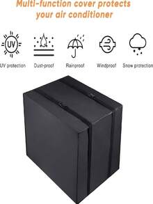 Outdoor Air Conditioner Cover, Vertical Central Air Conditioner Cover, Thickened And Enlarged Outdoor Dustproof And Rainproof Cover - Set - View 2