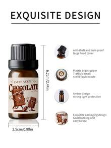 EMBRACEX. 10ml Chocolate Fragrance Oil, Cocoa Aromatherapy Oil, Chocolate Car Air Freshener, Suitable For Humidifier, Diffuser, Candle Making, Aromatherapy Oil, Humidifier, Flameless Aromatherapy Gift For Women, Mom, Girlfriend, Reed Diffuser - Chocolate - View 6