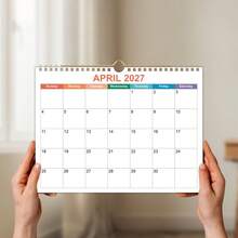تقويم حائط بسيط 2027، تقويم شهري 12 شهر، مساحة كتابة شبكة كبيرة، مع منطقة تسجيل الملاحظات، تقويم تخطيط جدول المنزل والمكتب - بسيط-3 - مشاهدة 3
