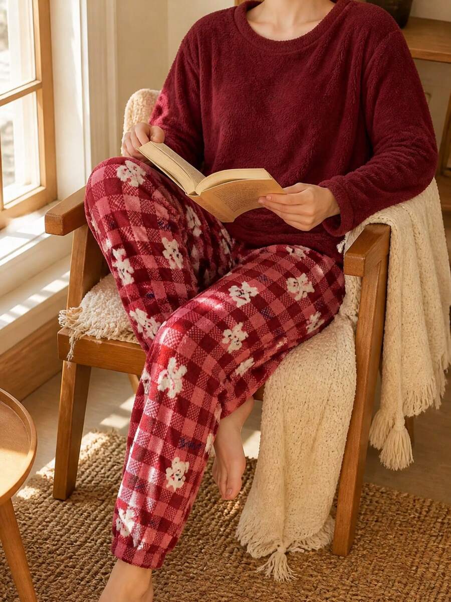 Women Pajama Sets - Red - View 1