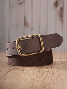 1pc Casual Minimalist Buckle Belt Women's Vintage Patchwork Decorative Waist Belt Suitable For Matching Dresses And Jeans - BH1251 - View 5