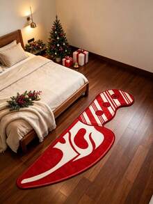 1PC Red Striped Asymmetrical Pattern Living Room Rug, Bedroom Decor, Home Casual Carpet, Decorative Rug, Bedroom Decor, Small Rug, Carpet, Home Decor, Living Room Rug, Living Room Small Rug, Bedroom Rug, Living Room Home Decor - A - View 3