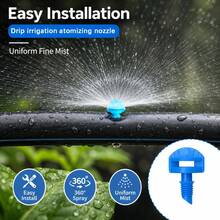 Garden Irrigation Sprinkler, Misting Nozzle, Plastic Material, Suitable For Farm, Gardening, Agricultural Irrigation Spray, Misting Spray And Other Scenarios - A - View 10